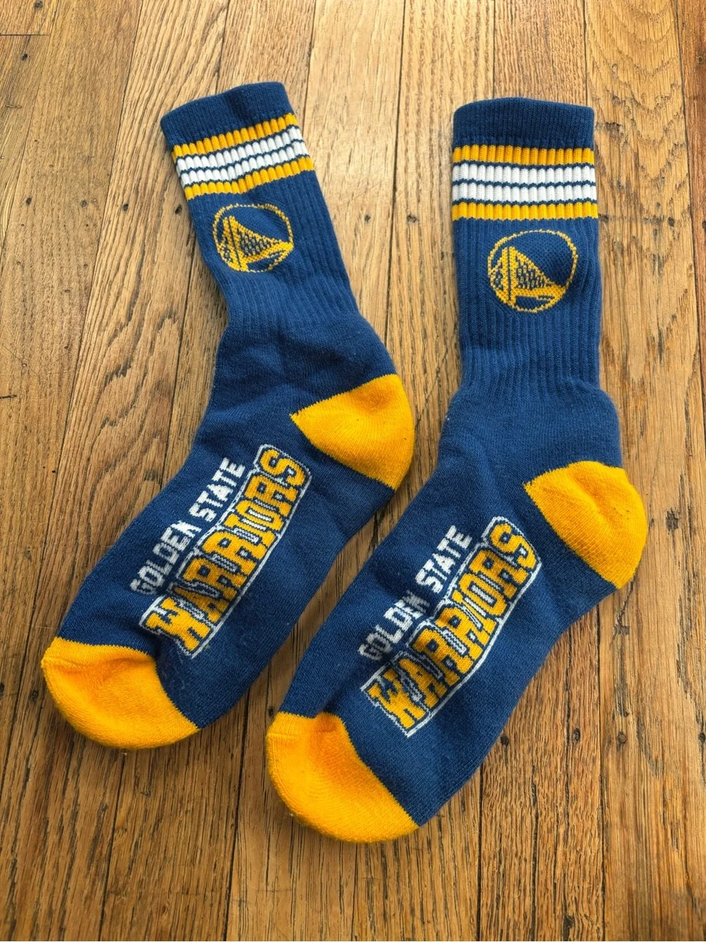 Golden State Warriors Navy & Gold Athletic Crew Socks